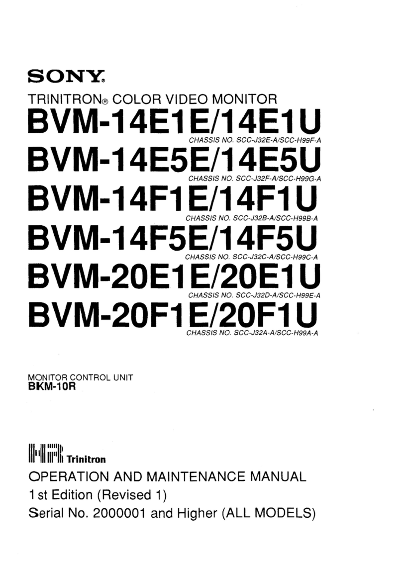 Sony TRINITRON BVM-14E1E User manual