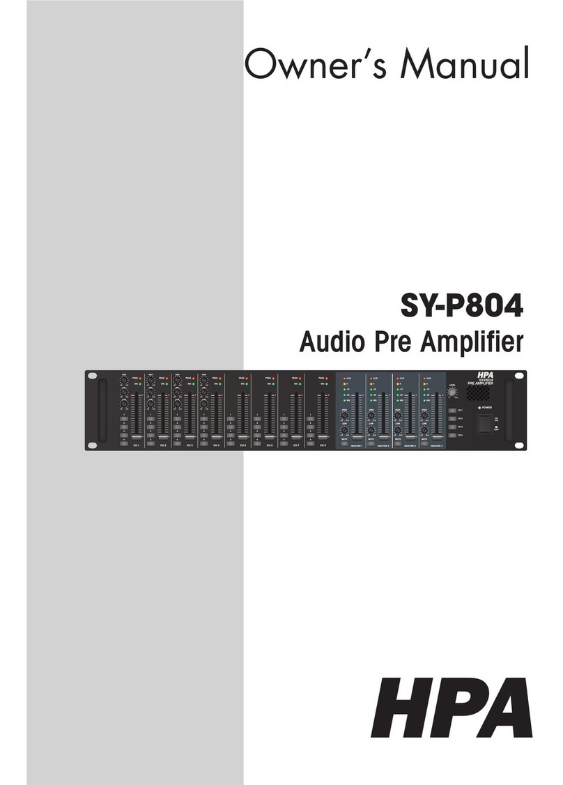 HPA SY-P804 owner's manual