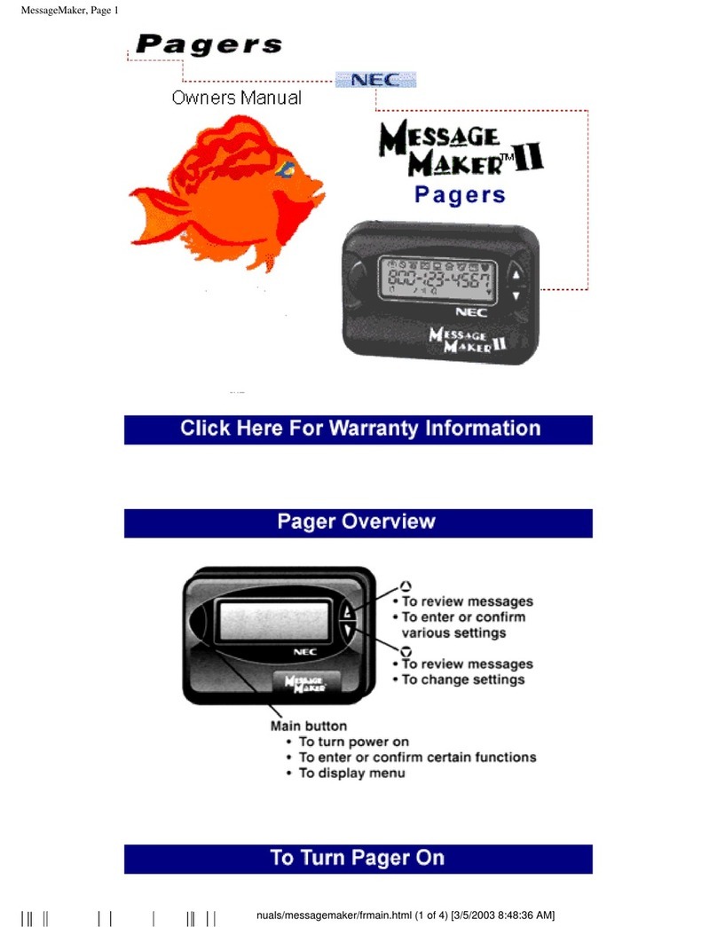 NEC MESSAGE MAKERII owner's manual
