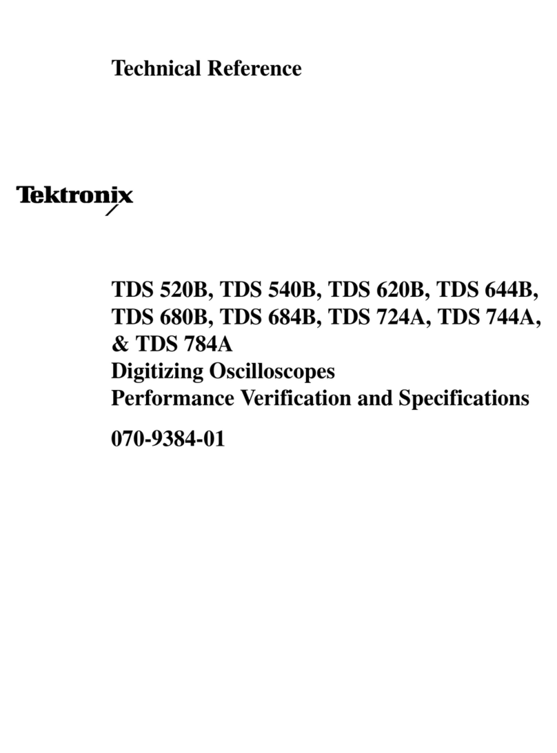 Tektronix TDS 520B Use and care manual Tektronix TDS 520B Use and care manual