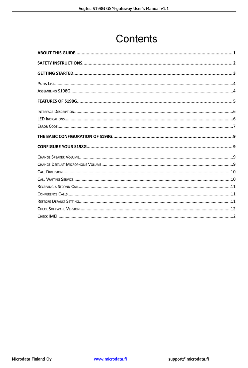 Vogtec S198G user manual