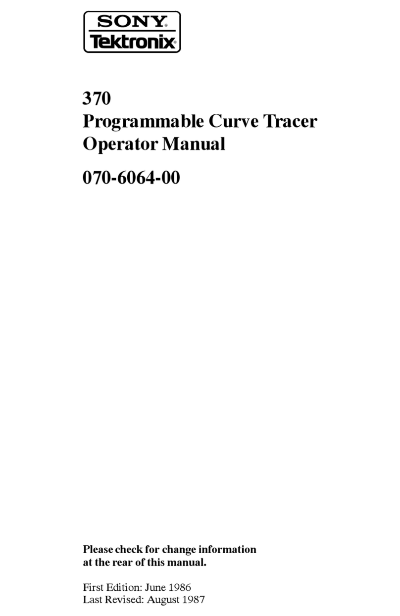 Tektronix 370 User manual