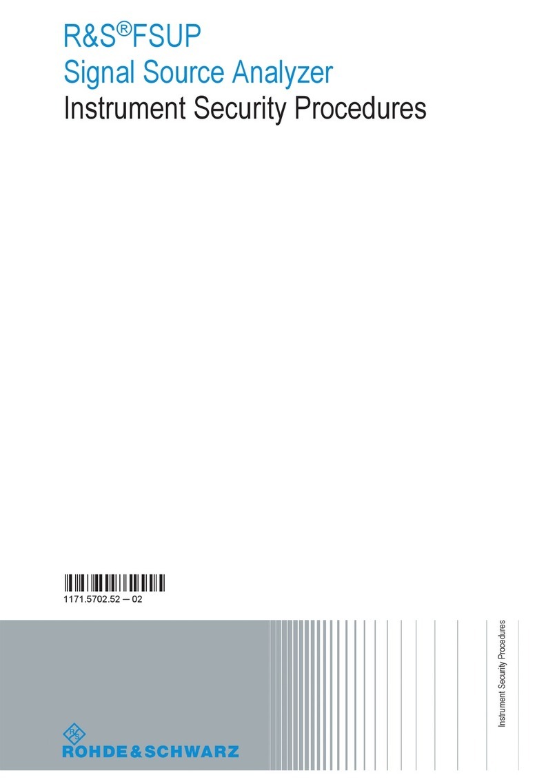 Rohde & Schwarz FSUP8 User manual Rohde & Schwarz FSUP8 User manual