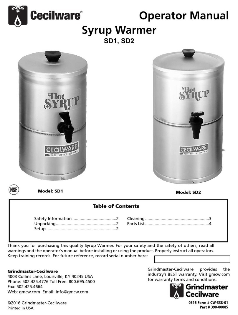 Cecilware SD1 Operator's manual