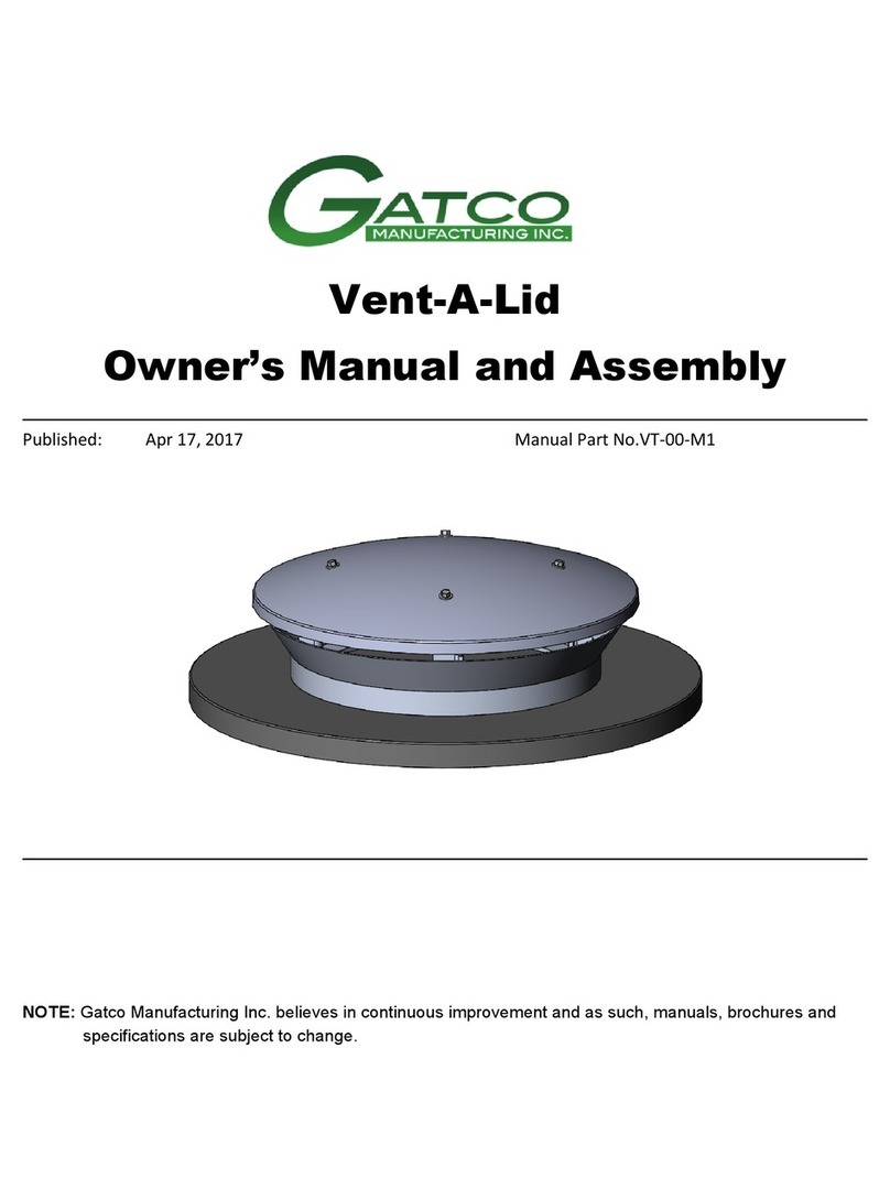 Gatco VT-00-M1 Owner's manual and assembly guide Gatco VT-00-M1 Owner's manual and assembly guide