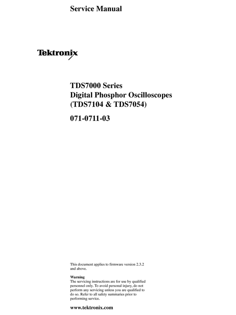 Tektronix TDS7054 User manual