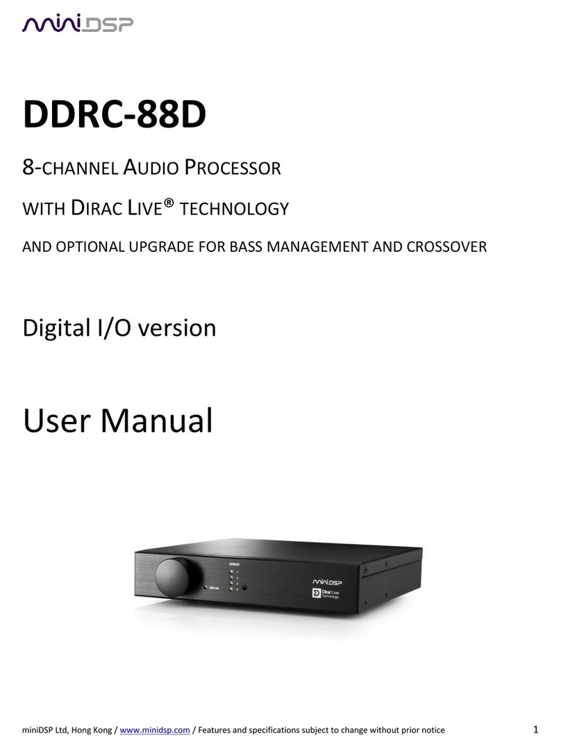 miniDSP DDRC-88D User manual