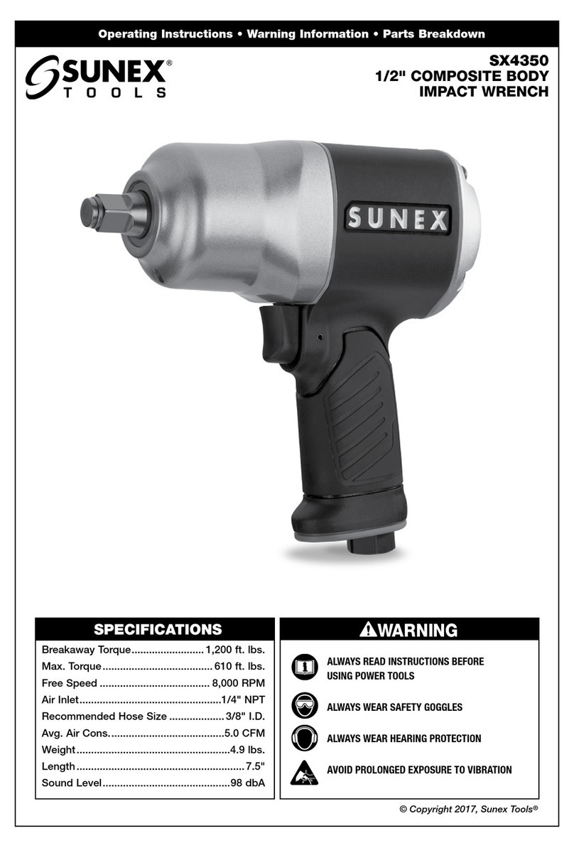 Sunex Tools SX4350 operating instructions