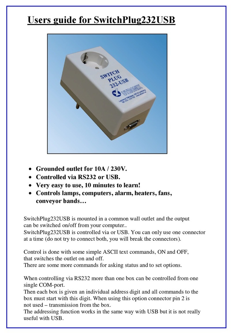 Utronix 232-USB User manual