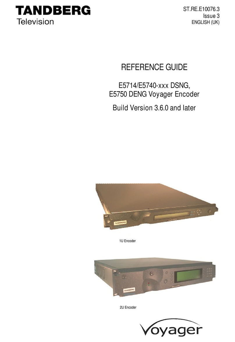 TANDBERG E5714 DSNG Voyager User manual TANDBERG E5714 DSNG Voyager User manual