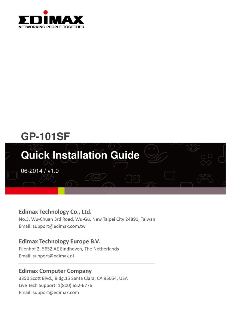 Edimax GP-101SF Quick installation guide