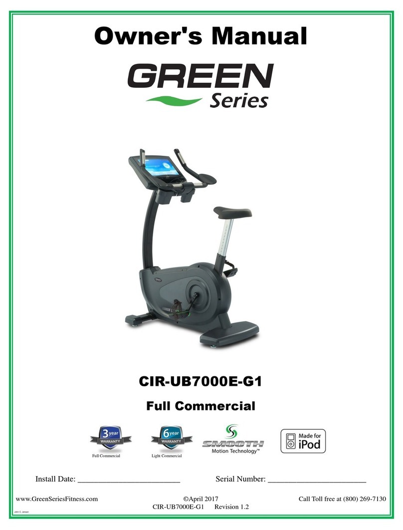 GREEN SERIES FITNESS CIR-TM7000E-G1 owner's manual