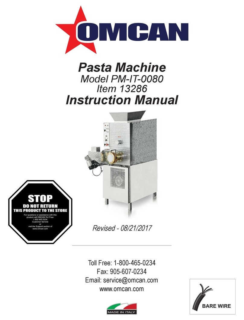 Omcan PM-IT-0080 User manual