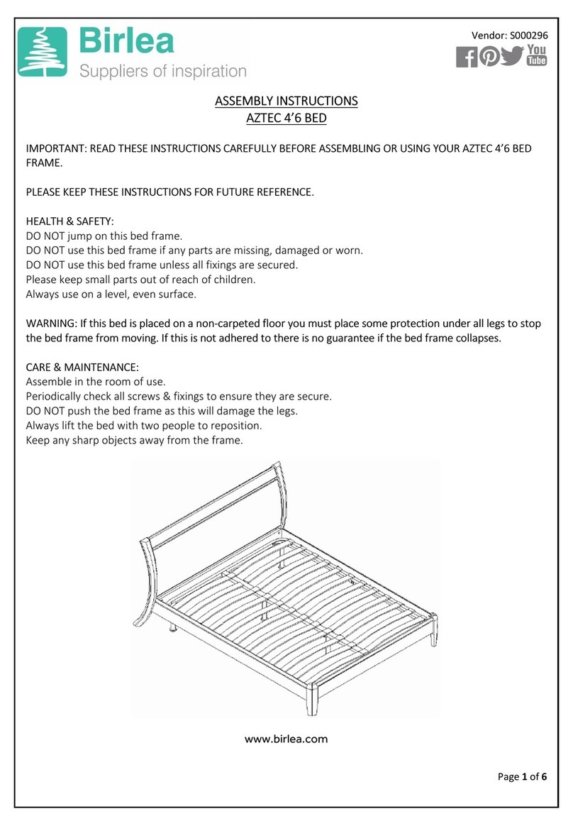 Birlea AZTEC 4’6 Assembly instructions Birlea AZTEC 4’6 Assembly instructions