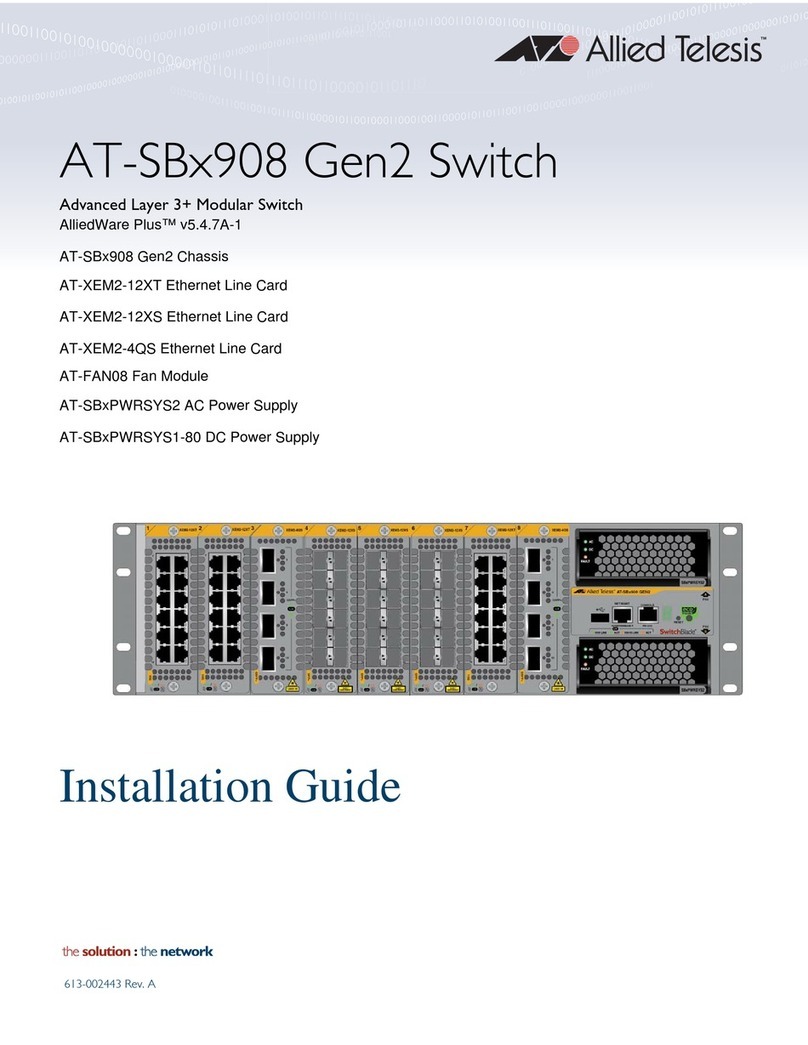 Allied Telesis AT-SBx908 Gen2 installation guide Allied Telesis AT-SBx908 Gen2 installation guide