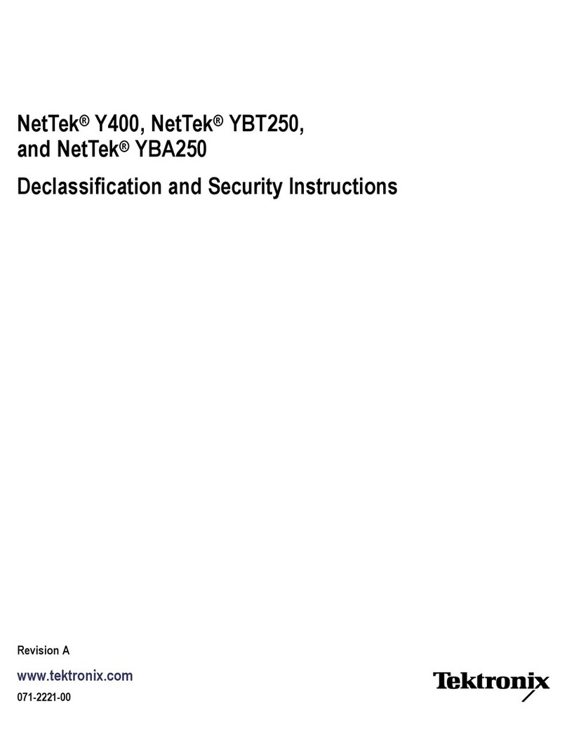 Tektronix NetTek Y400 Installation and maintenance instructions