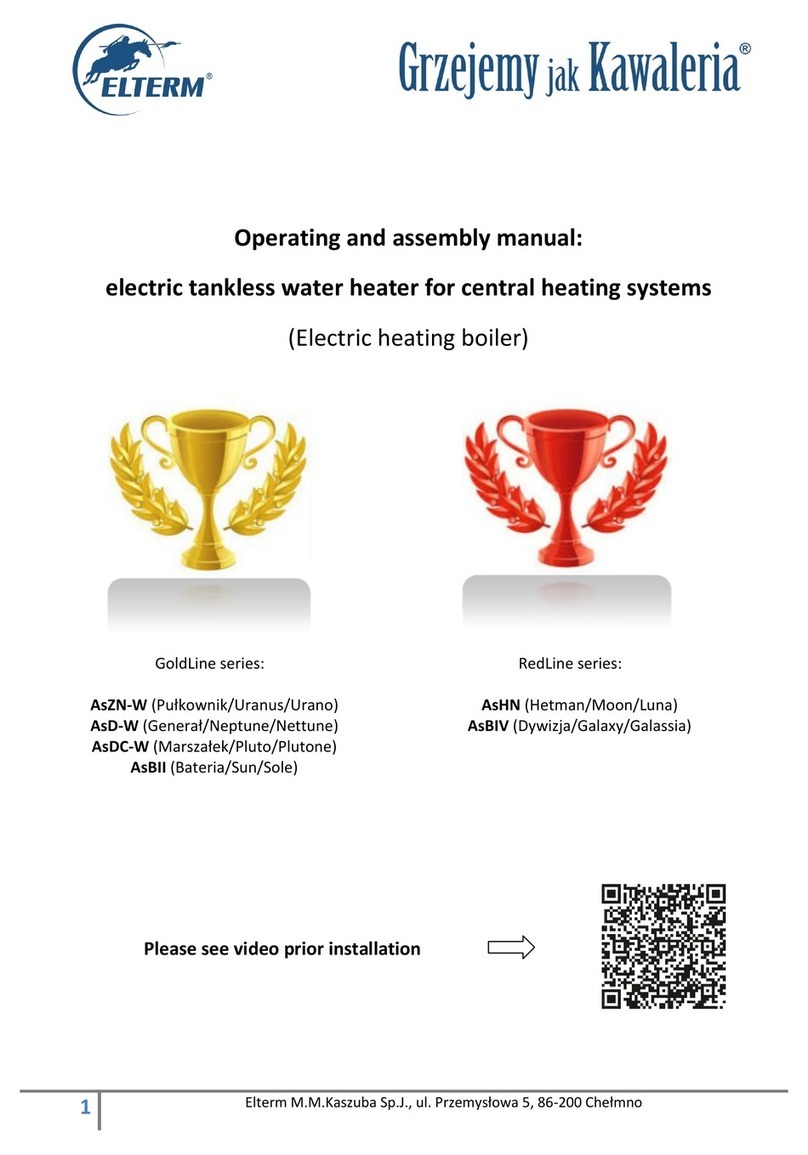 Elterm goldline asd-w Operating and assembly manual Elterm goldline asd-w Operating and assembly manual