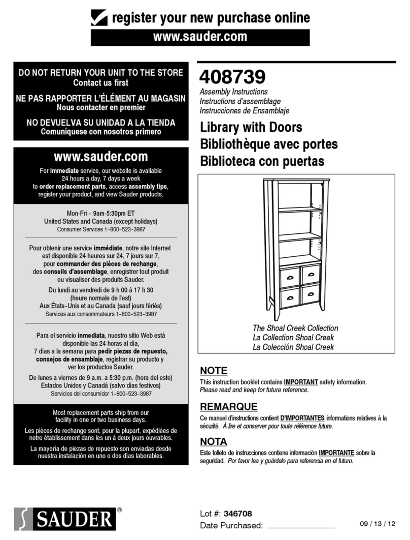 Sauder 408739 User manual