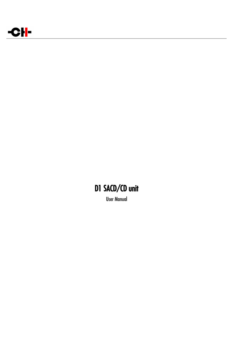 CH Precision D1 SACD/CD user manual