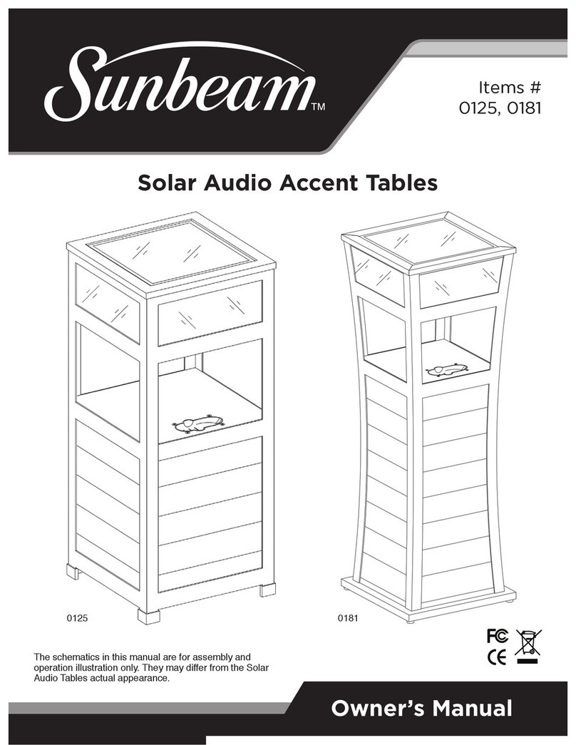 Sunbeam 0125 owner's manual