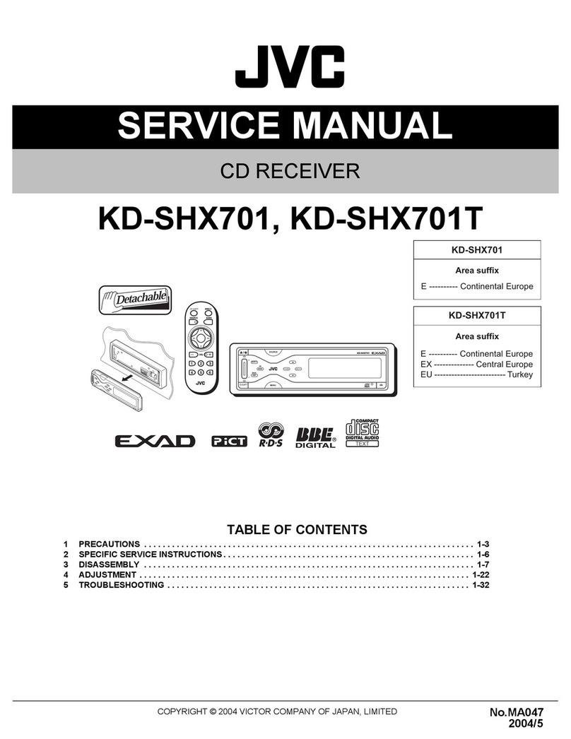 JVC CD Receiver KD-SHX701 User manual