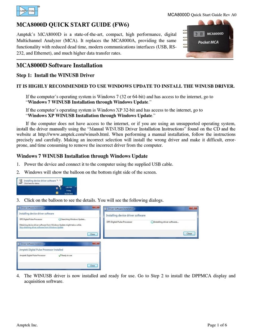Amptek MCA8000D quick start guide