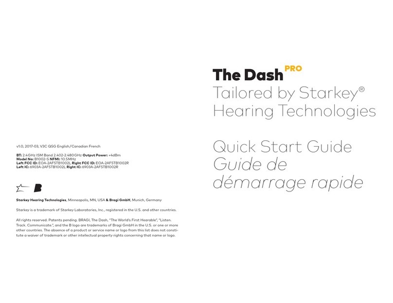 Starkey Hearing Technologies B1002-S quick start guide