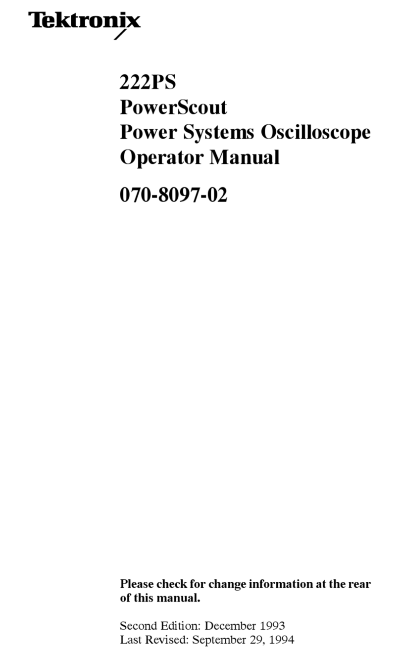 Tektronix 222PS User manual Tektronix 222PS User manual