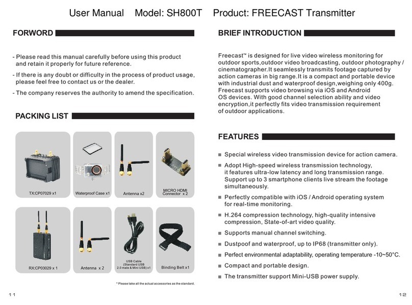 Freecast SH800T user manual