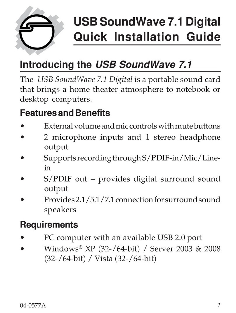 Soundwave 7.1 Quick installation guide