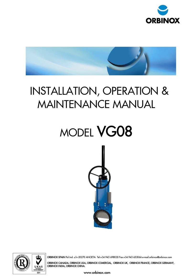Orbinox VG08 Installation, operation & maintenance manual