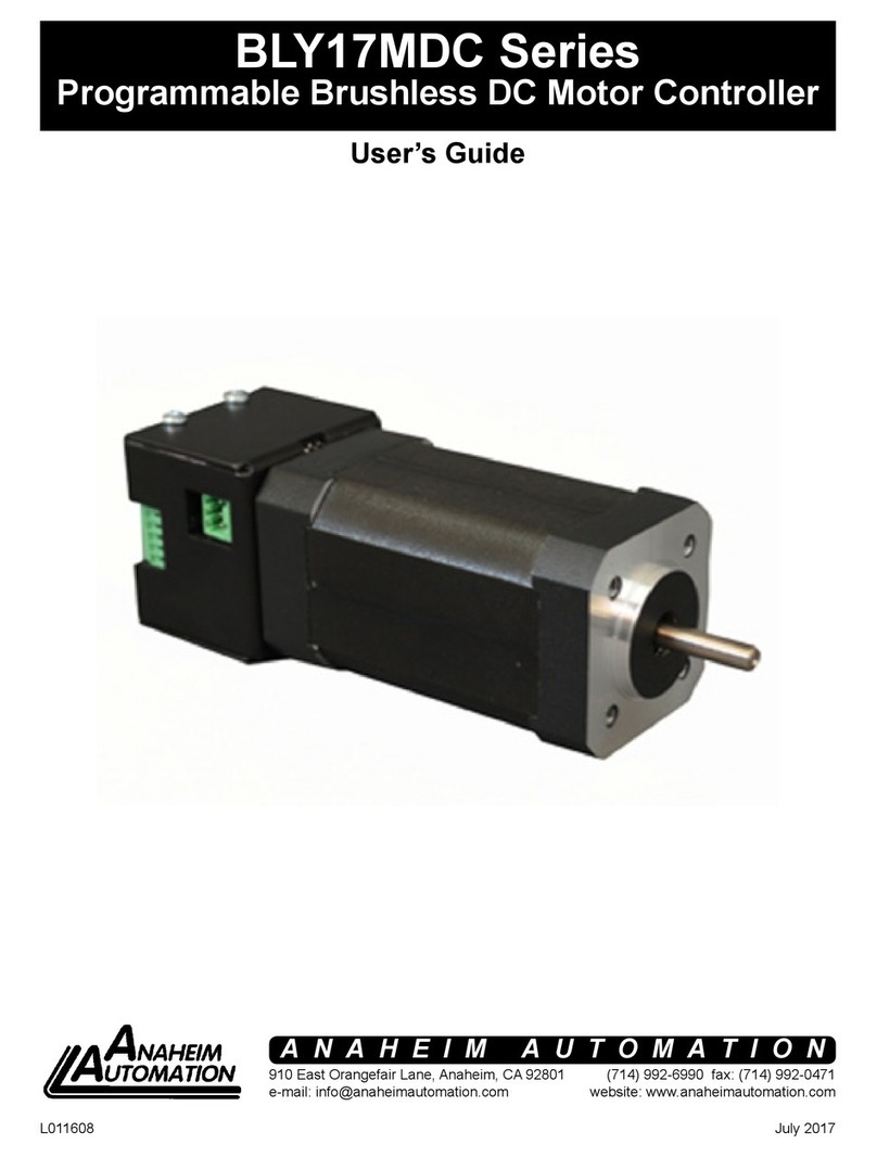 Anaheim Automation BLY17MDC Series User manual