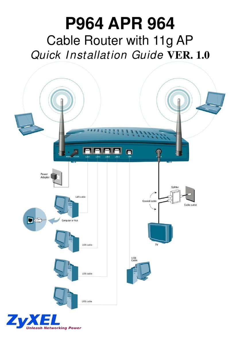 ZyXEL Communications P964 APR 964 Quick installation guide