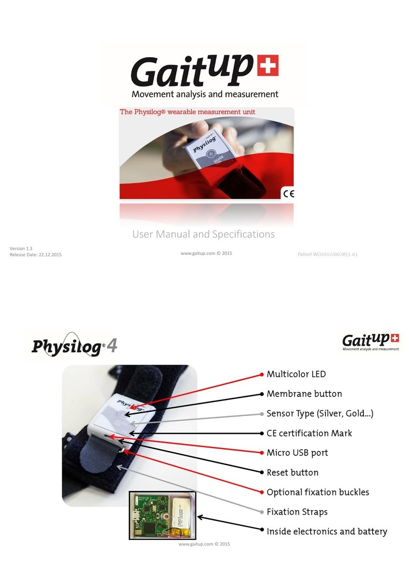 Gait up Physilog 4 User manual and specifications