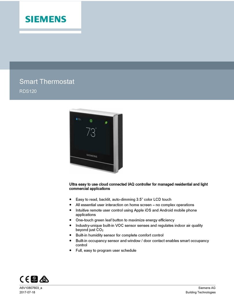 Siemens RDS120 manual Siemens RDS120 manual