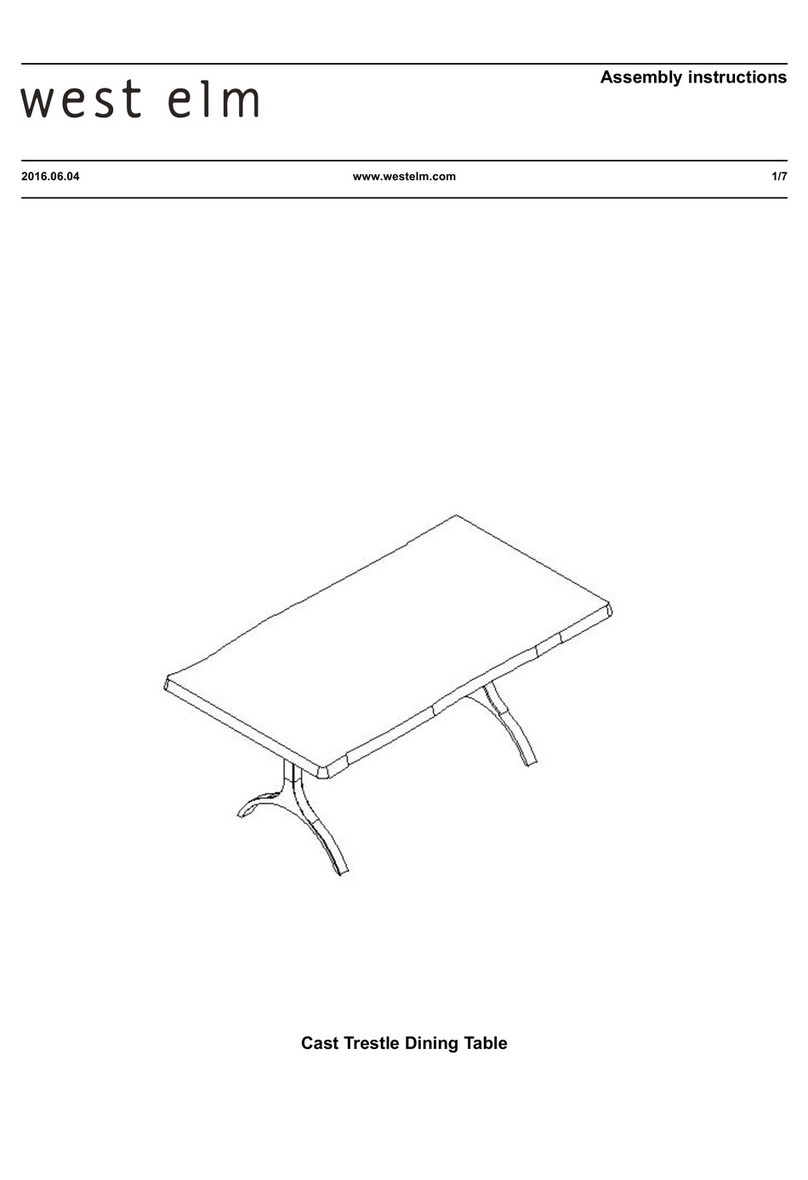 West Elm Cast Trestle User manual West Elm Cast Trestle User manual