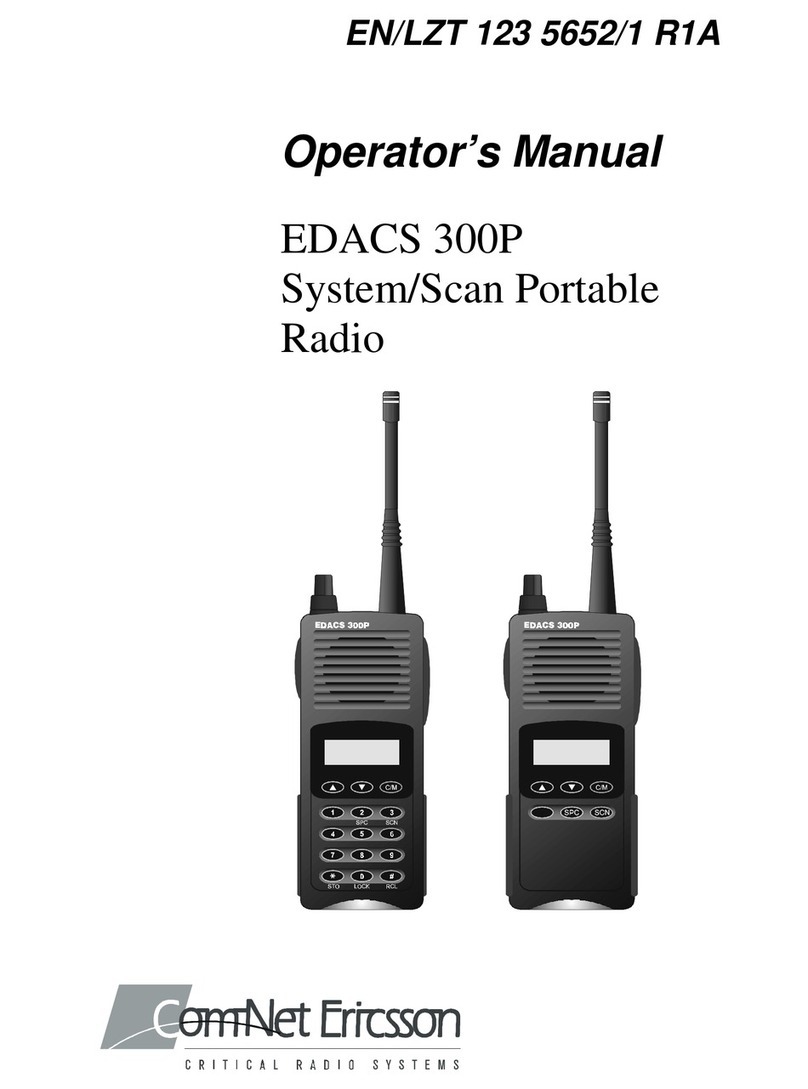COMNET ERICSSON EDACS 300P Operator's manual