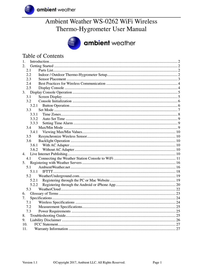 Ambient Weather WS-0262 user manual