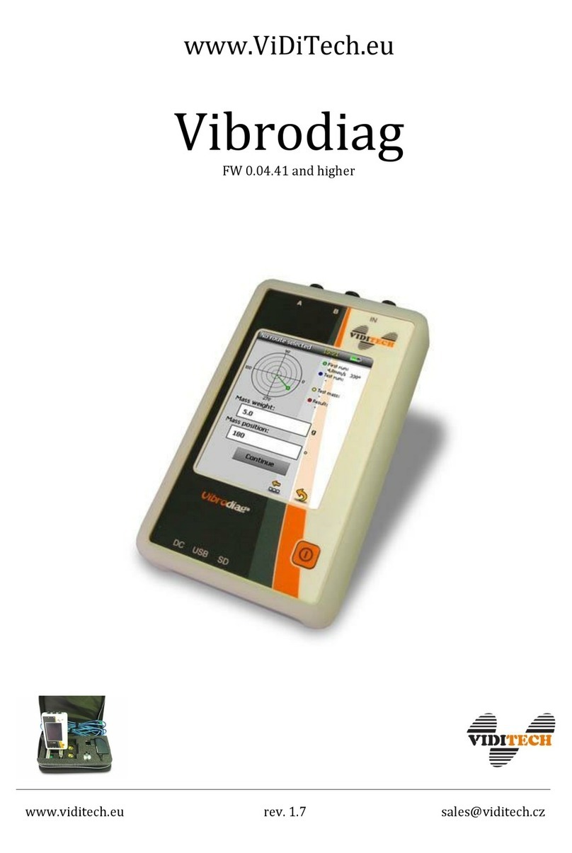 VIDITECH Vibrodiag User manual