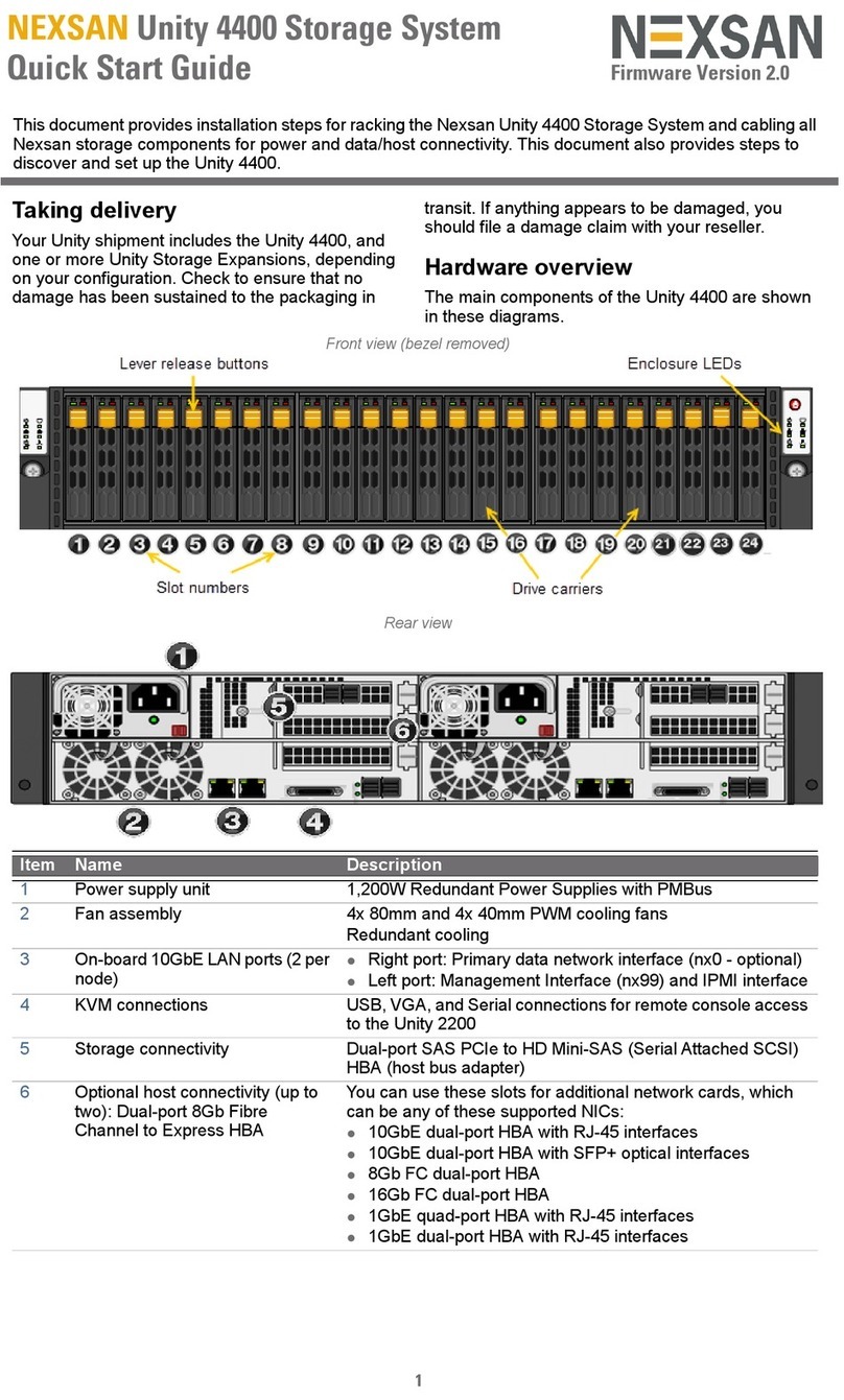 Nexsan Unity 4400 quick start guide