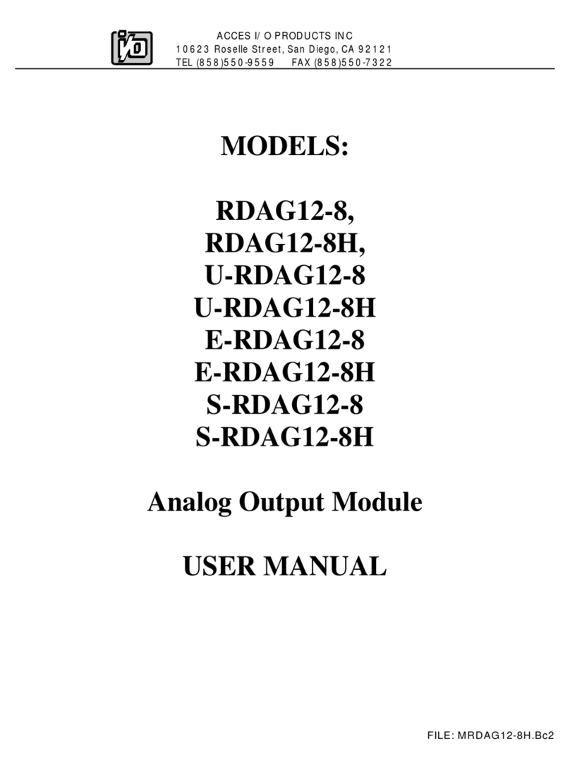 Acces I/O products RDAG12-8 User manual