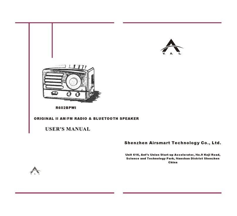 V. A. L. R602BPWI user manual