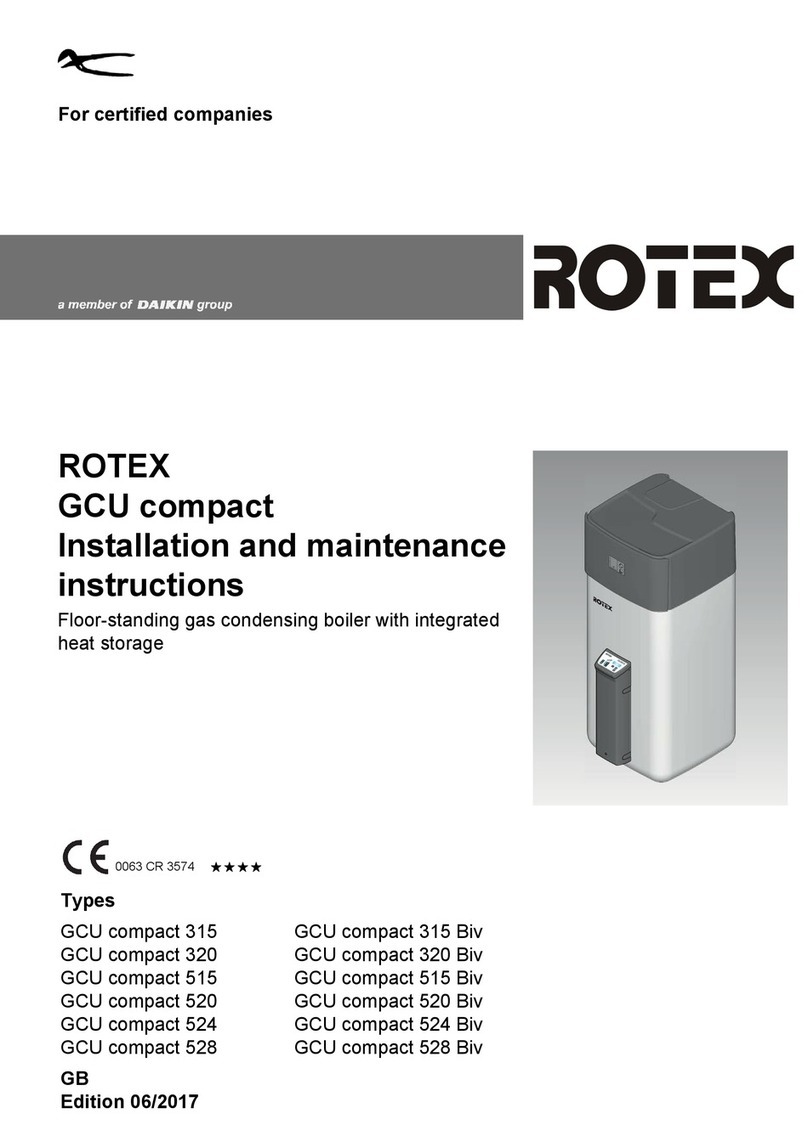 Rotex GCU compact 315 Installation and maintenance instructions