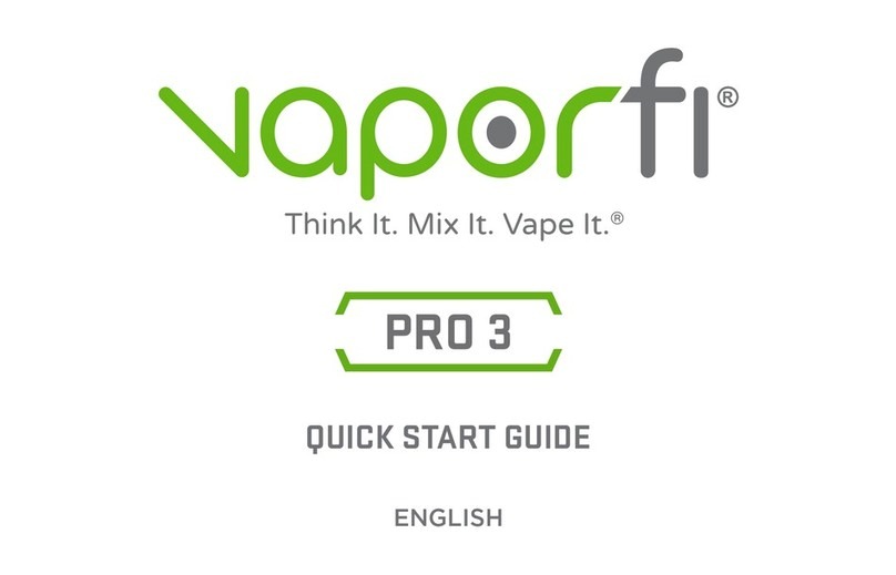 Vaporfi Pro3 quick start guide