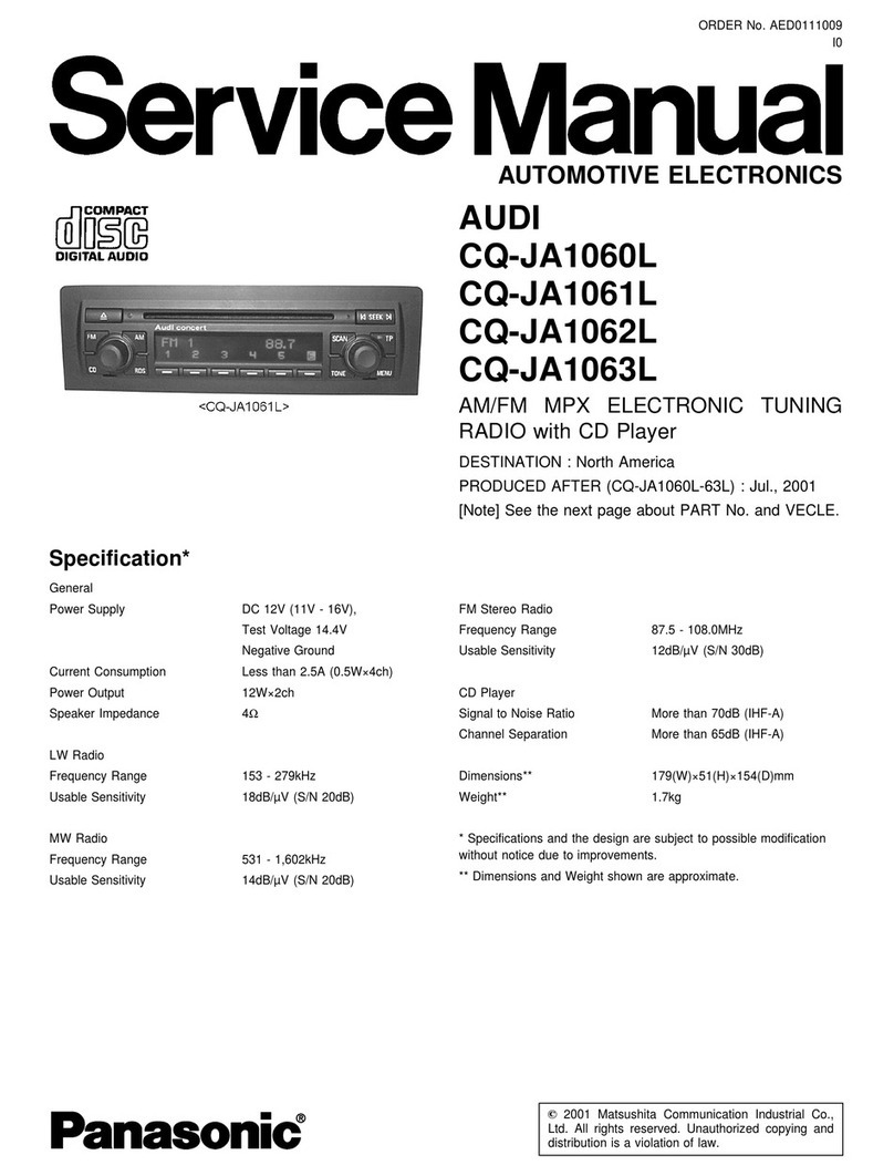 Panasonic CQ-JA1060L User manual