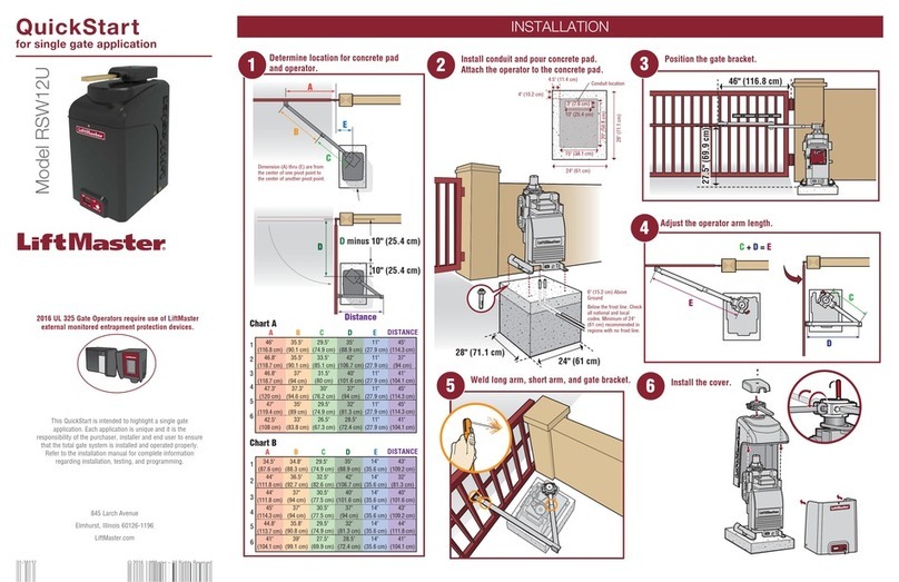 Chamberlain RSW12U quick start guide Chamberlain RSW12U quick start guide