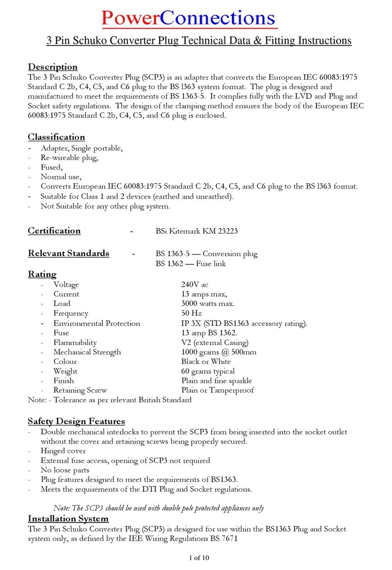 PowerConnections SCP3 Fitting instructions