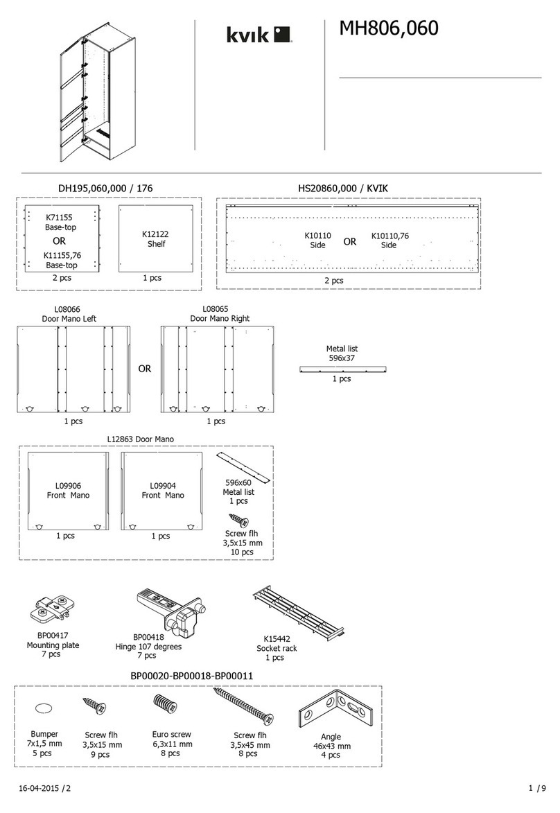 Kvik MH806,060 Assebly instructions Kvik MH806,060 Assebly instructions