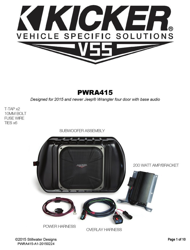 Kicker PWRA415 User manual