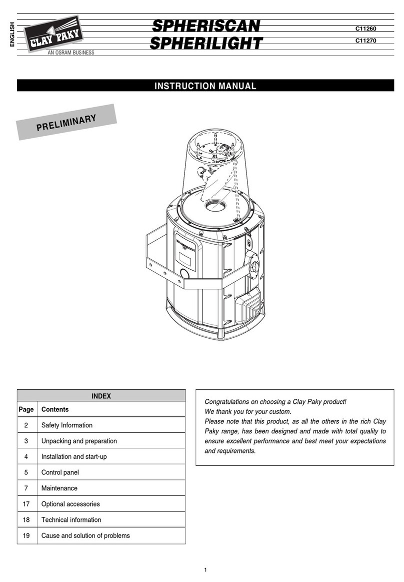 Claypaky SPHERISCAN C11260 instruction manual